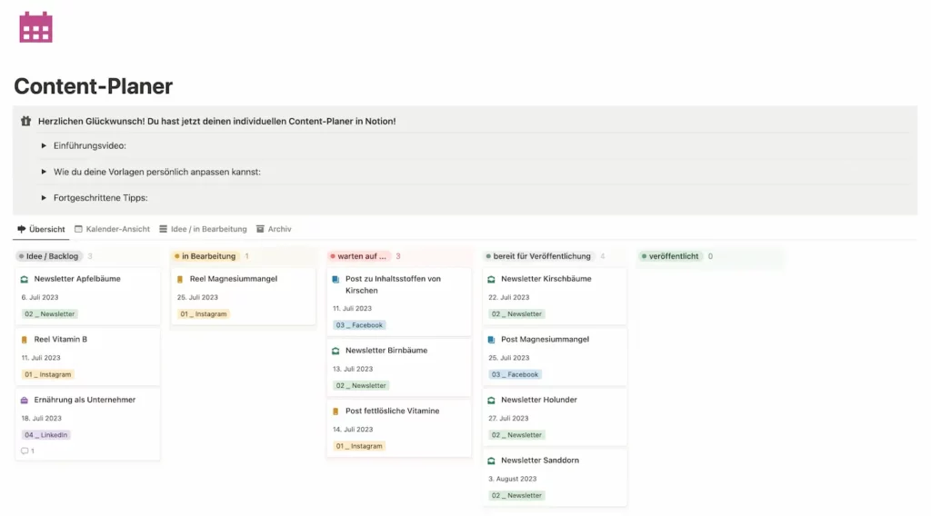 Notion Content-Planer-Template